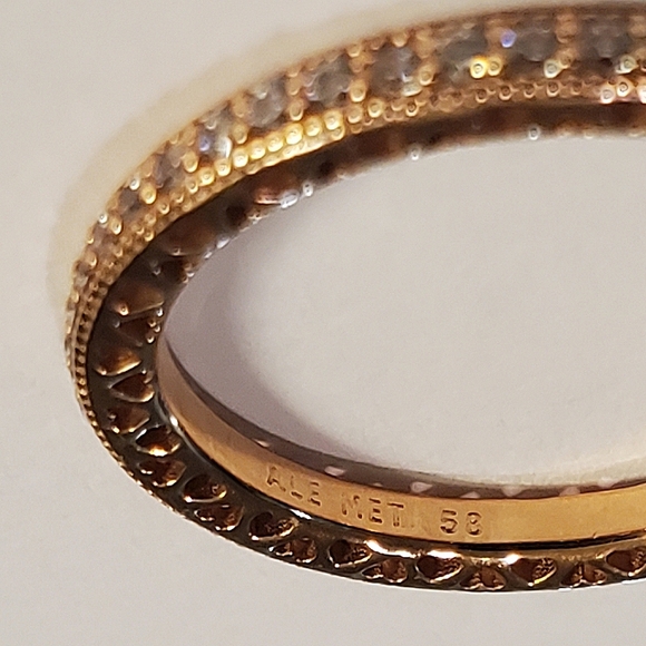 Authentic NEW Pandora Sparkle & Hearts Ring 14K RGP CZ - Picture 6 of 7